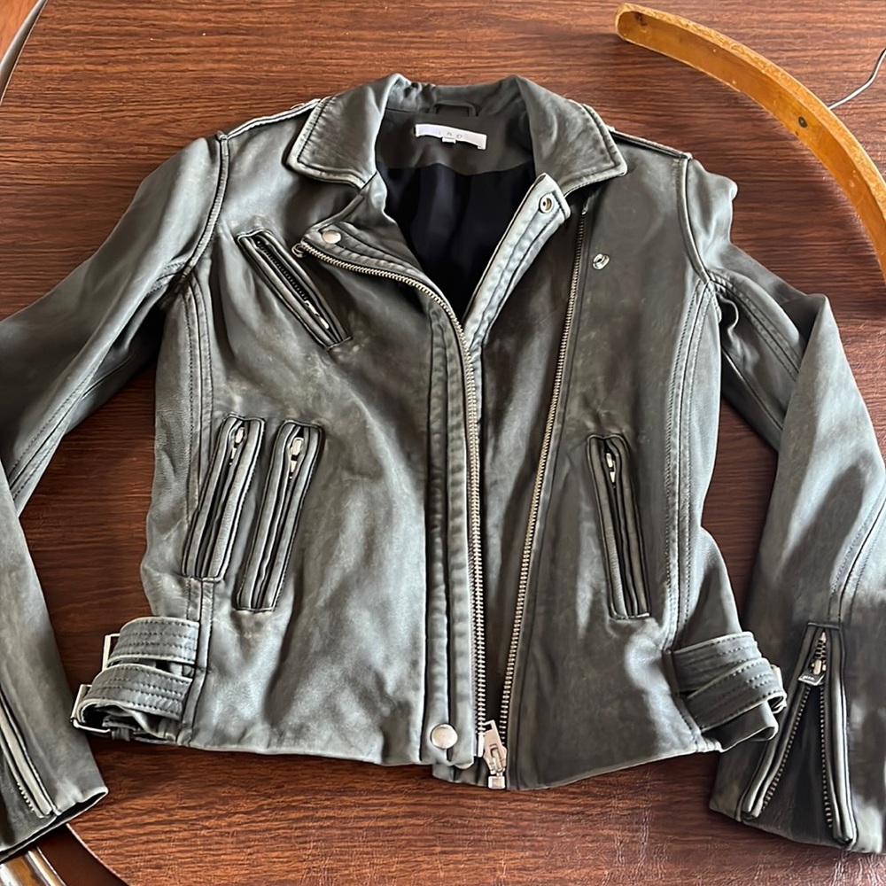 Iro distressed leather Moro jacket size 36